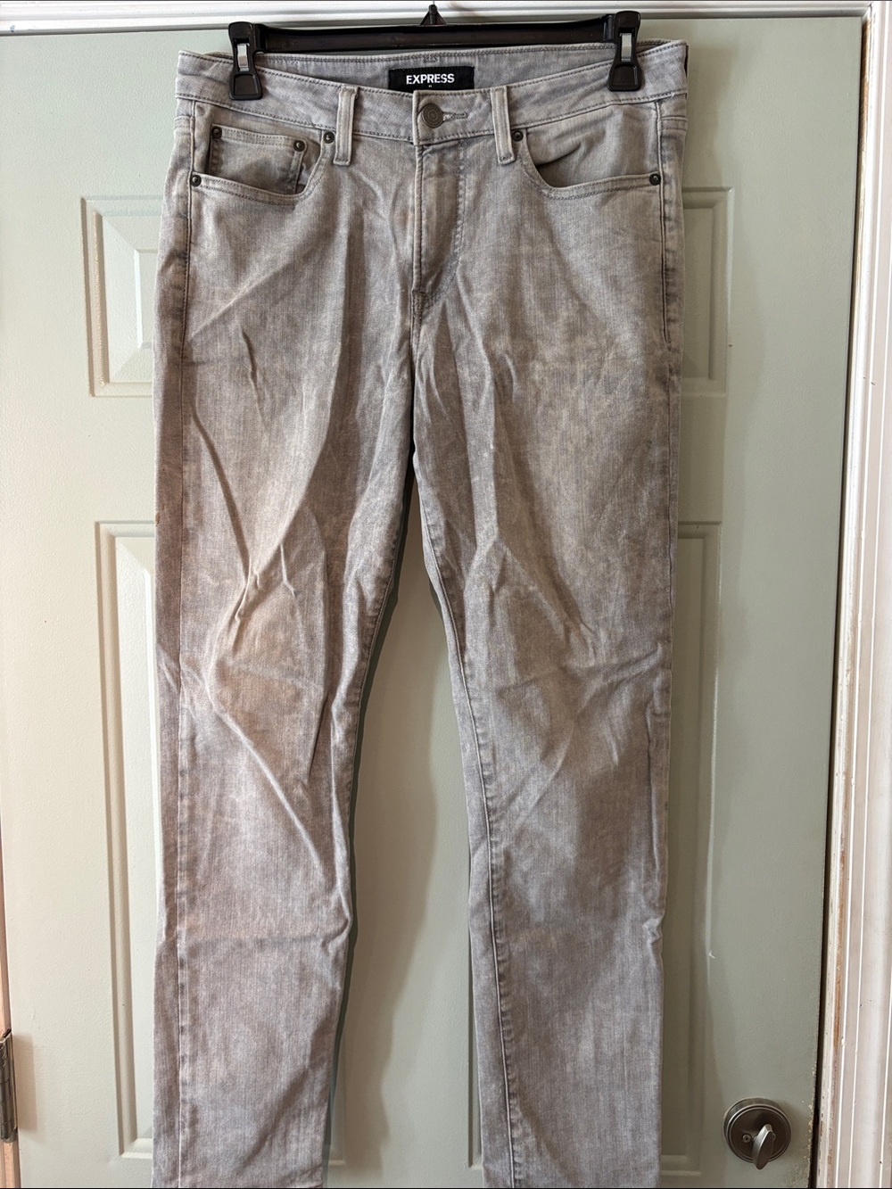 Express Men's Slim Chinos in Light Gray